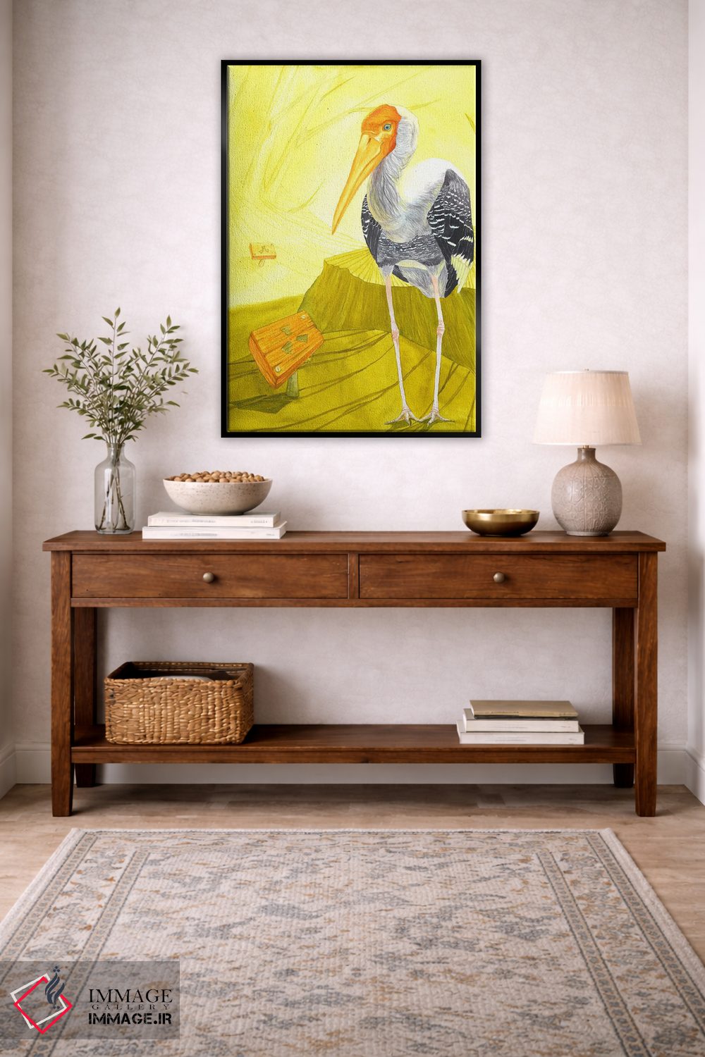 تابلو دکوراتیو حواصیل هسته ای اثر کارینا دانیلچوک - D4B