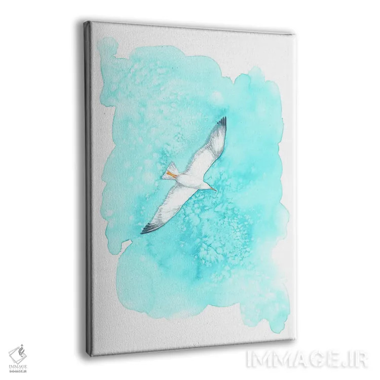 تابلو دکوراتیو مرغ دریایی در حال پرواز اثر کارینا دانیلچوک - نمای پرسپکتیو محصول
