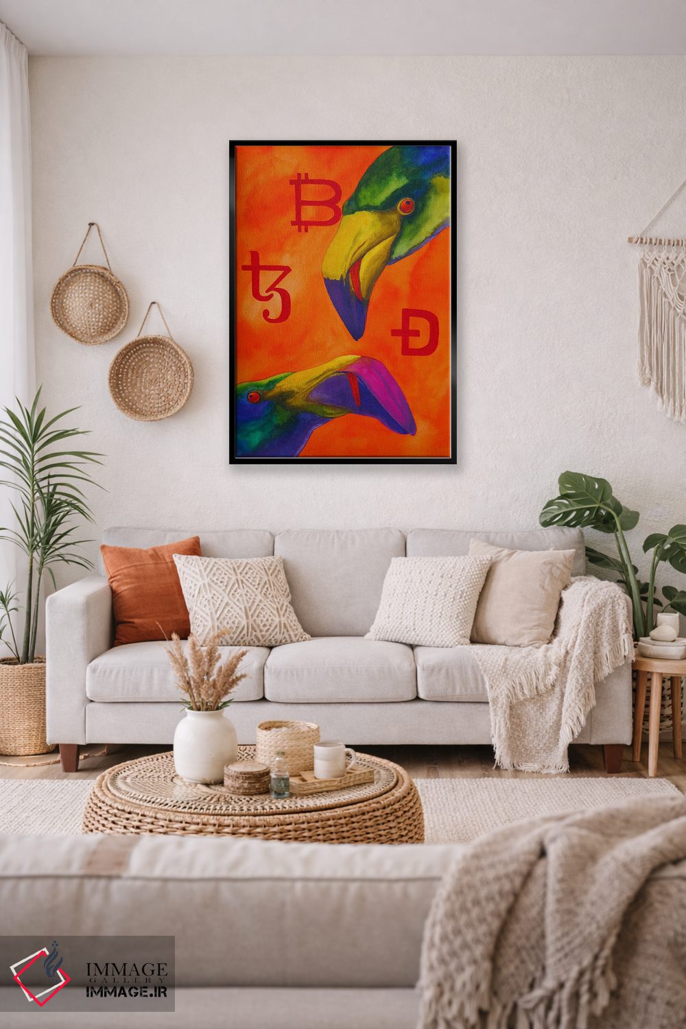 تابلو دکوراتیو عاشقان کریپتو اثر کارینا دانیلچوک - D4B