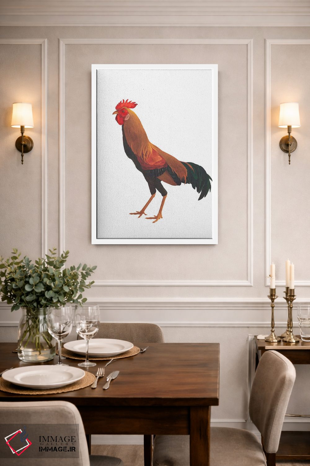 تابلو دکوراتیو خروس اوکراینی اثر کارینا دانیلچوک - D1W