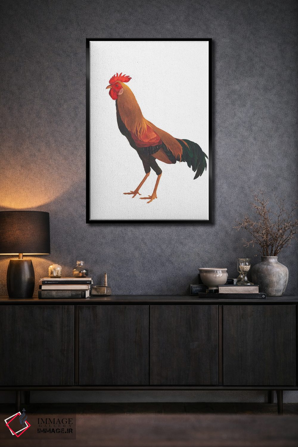 تابلو دکوراتیو خروس اوکراینی اثر کارینا دانیلچوک - D3B