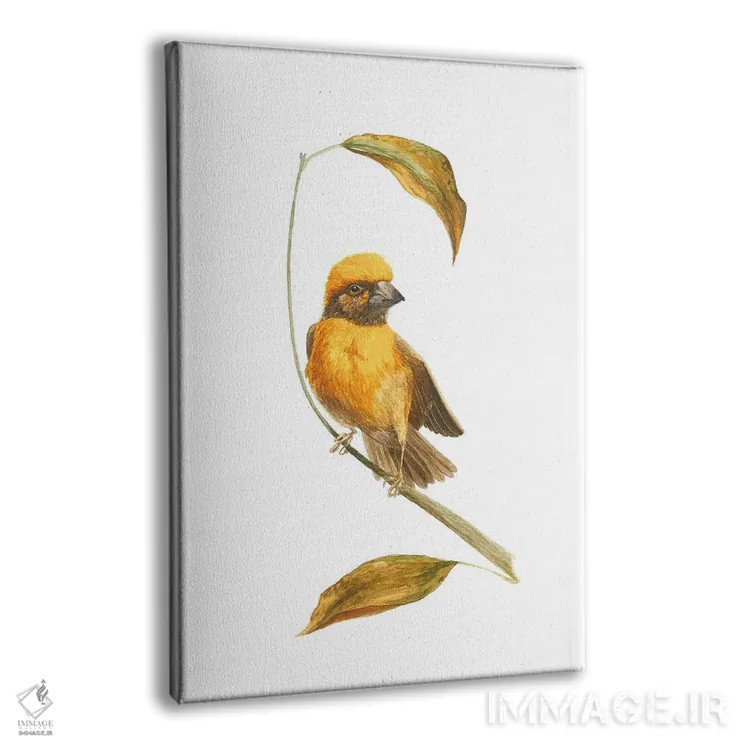 تابلو دکوراتیو طرح پرنده کوچک پاییزی اثر کارینا دانیلچوک - نمای پرسپکتیو محصول