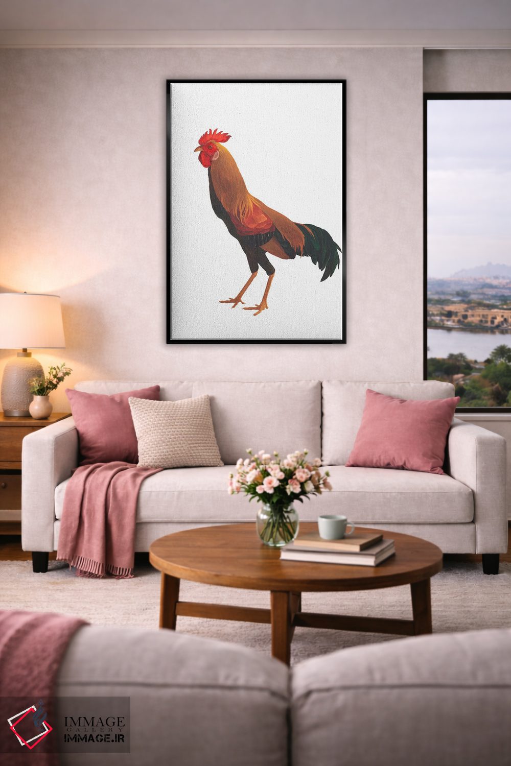 تابلو دکوراتیو خروس اوکراینی اثر کارینا دانیلچوک - D6B