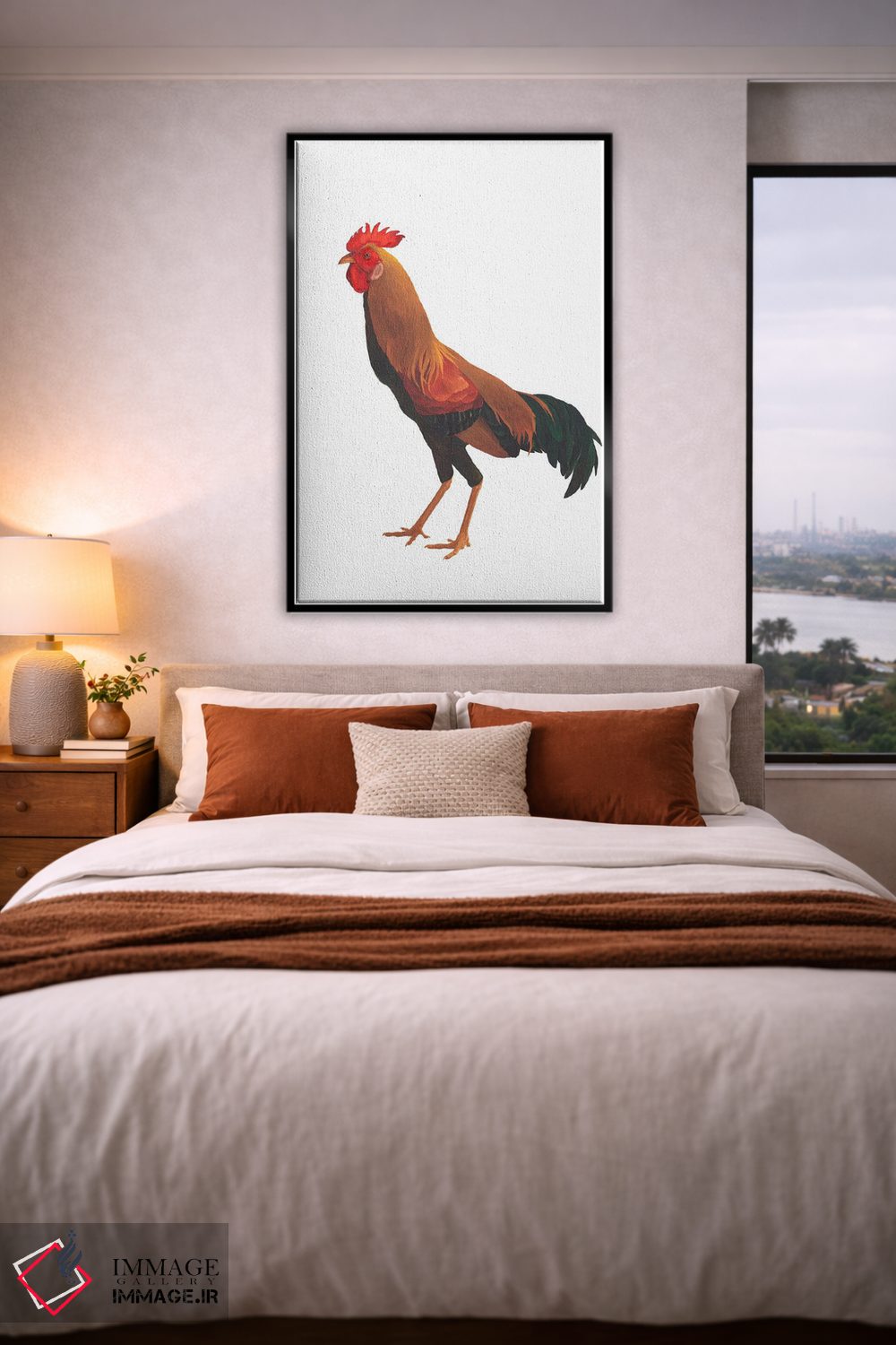 تابلو دکوراتیو خروس اوکراینی اثر کارینا دانیلچوک - D5B