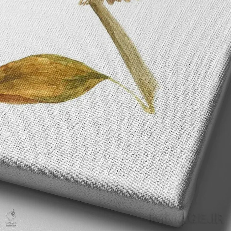 تابلو دکوراتیو طرح پرنده کوچک پاییزی اثر کارینا دانیلچوک - نمای نزدیک بافت بوم