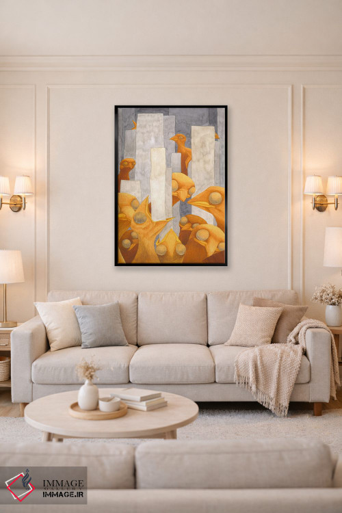 تابلو دکوراتیو جوجه ها شهر را می خورند اثر کارینا دانیلچوک - D4B