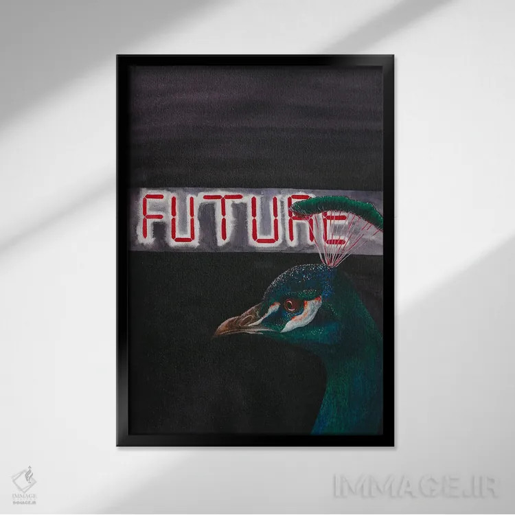 تابلو دکوراتیو آینده اثر کارینا دانیلچوک - نمای قابدار مشکی