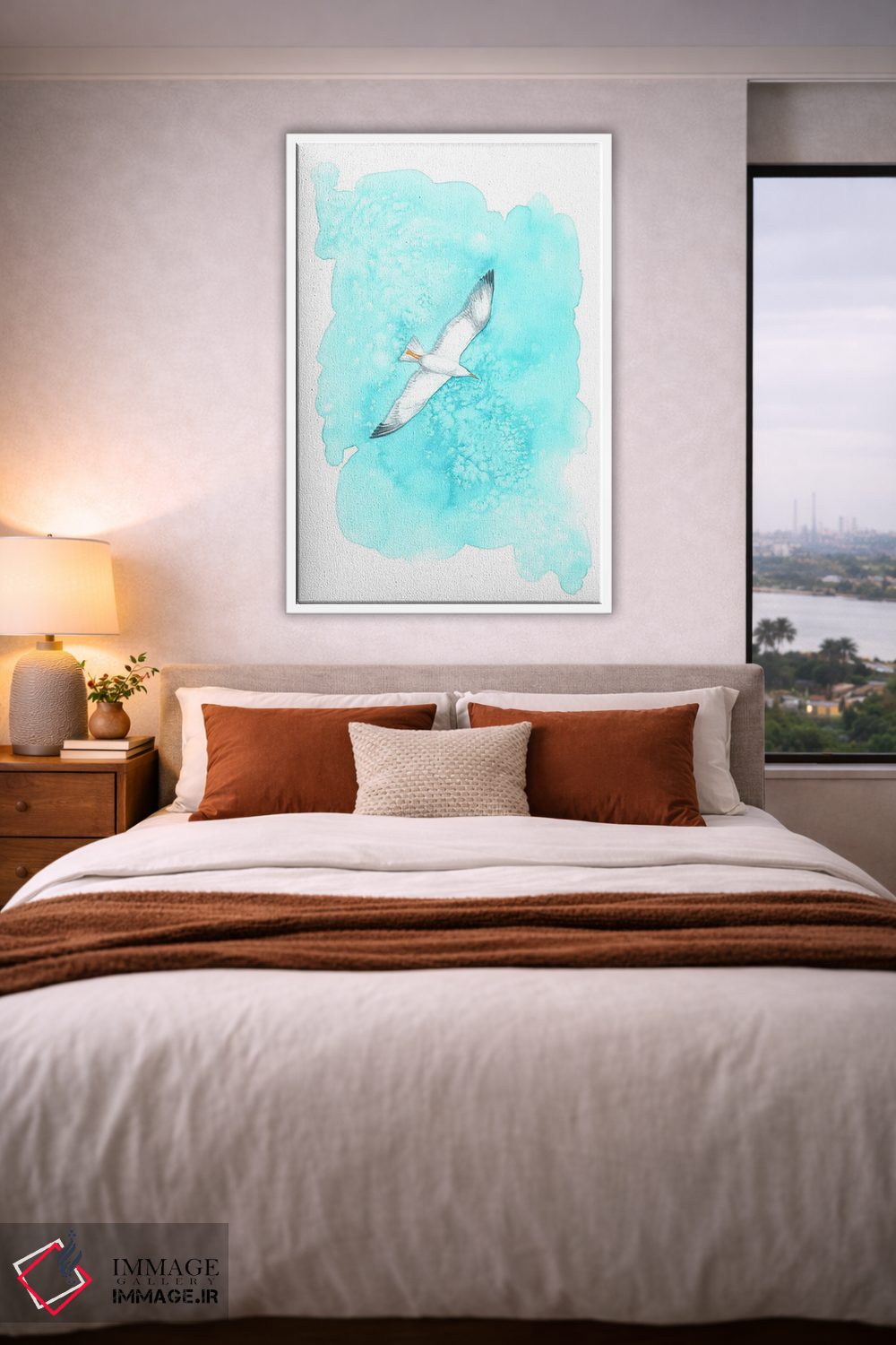 تابلو دکوراتیو مرغ دریایی در حال پرواز اثر کارینا دانیلچوک - D2W