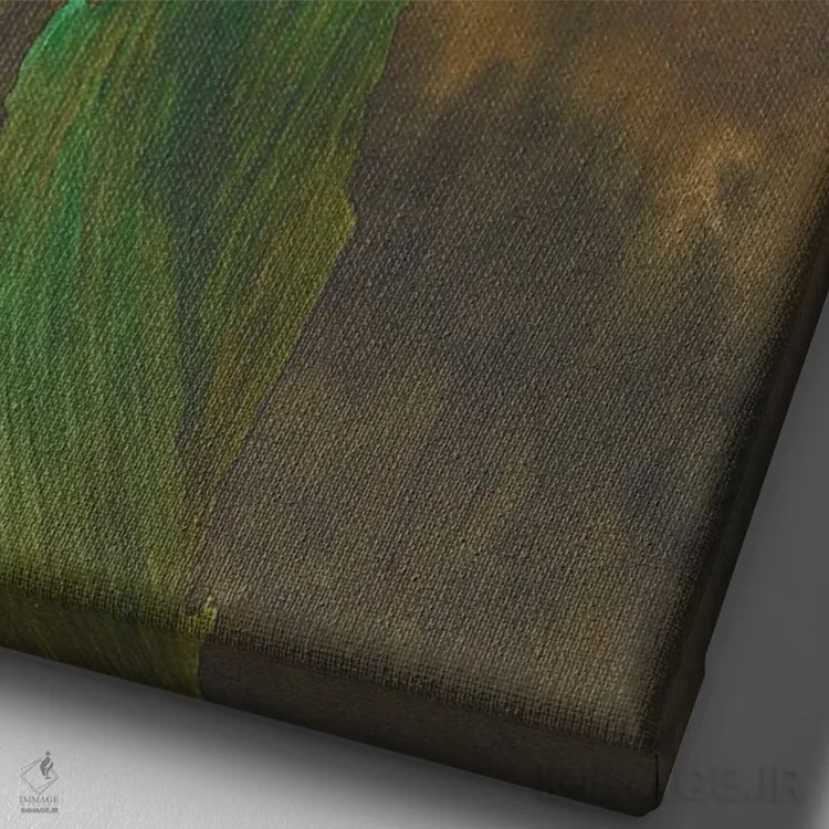 تابلو دکوراتیو دارکوب در جنگل اثر کارینا دانیلچوک - نمای نزدیک بافت بوم