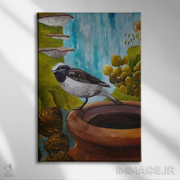 تابلو دکوراتیو جای پنهان اثر کارینا دانیلچوک - نمای روبهرو روی دیوار