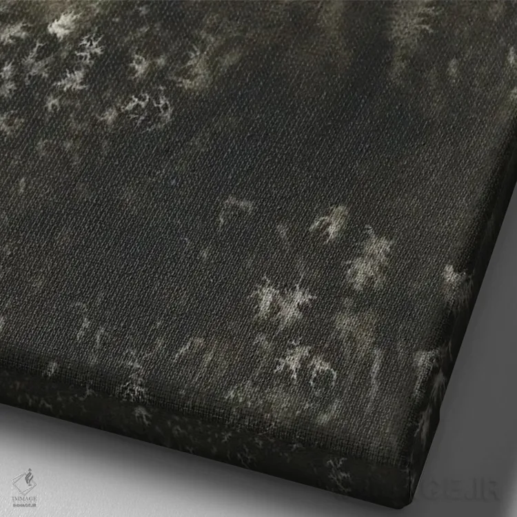 تابلو دکوراتیو مرغ مگس خوار طلایی در پرواز اثر کارینا دانیلچوک - نمای نزدیک بافت بوم