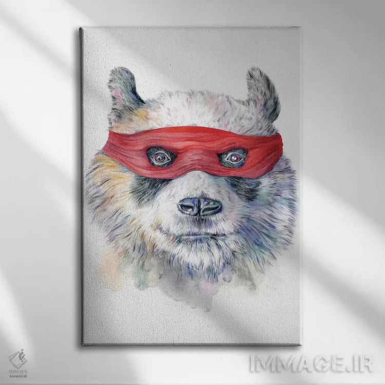 تابلو دکوراتیو پاندا اثر براندون کیهنر - نمای روبهرو روی دیوار