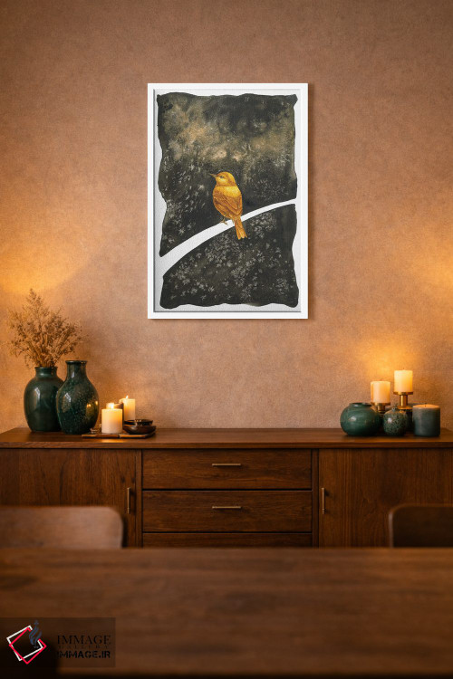 تابلو دکوراتیو خواب دیدن پرنده طلایی اثر کارینا دانیلچوک - D1W