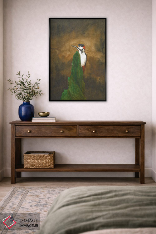 تابلو دکوراتیو دارکوب در جنگل اثر کارینا دانیلچوک - D4B