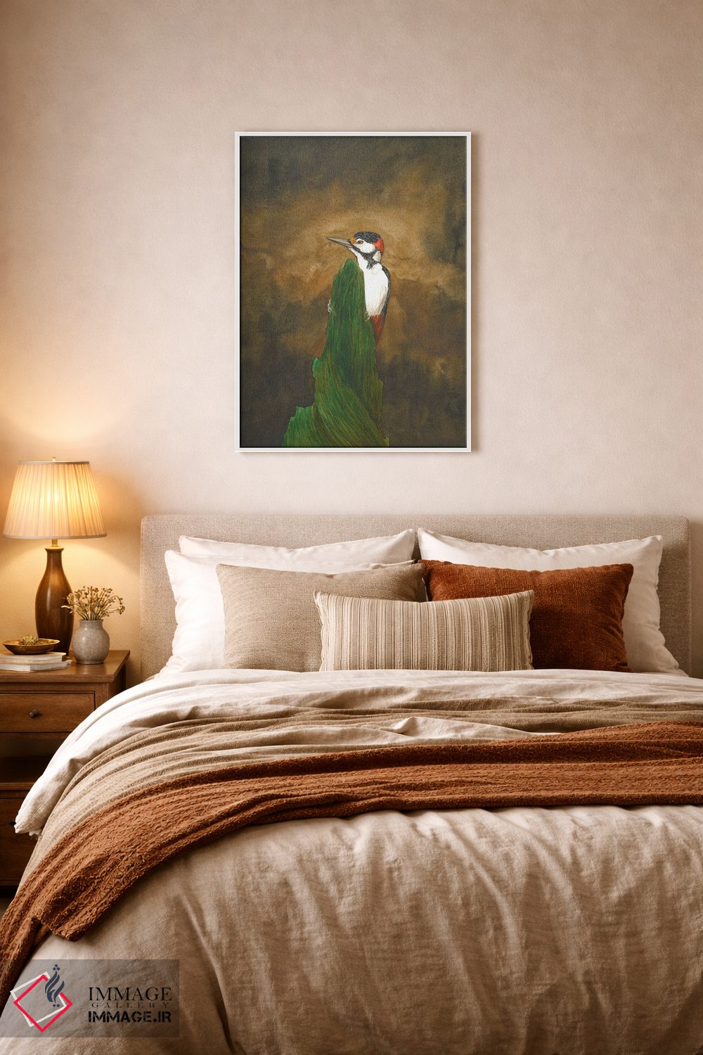 تابلو دکوراتیو دارکوب در جنگل اثر کارینا دانیلچوک - D5W