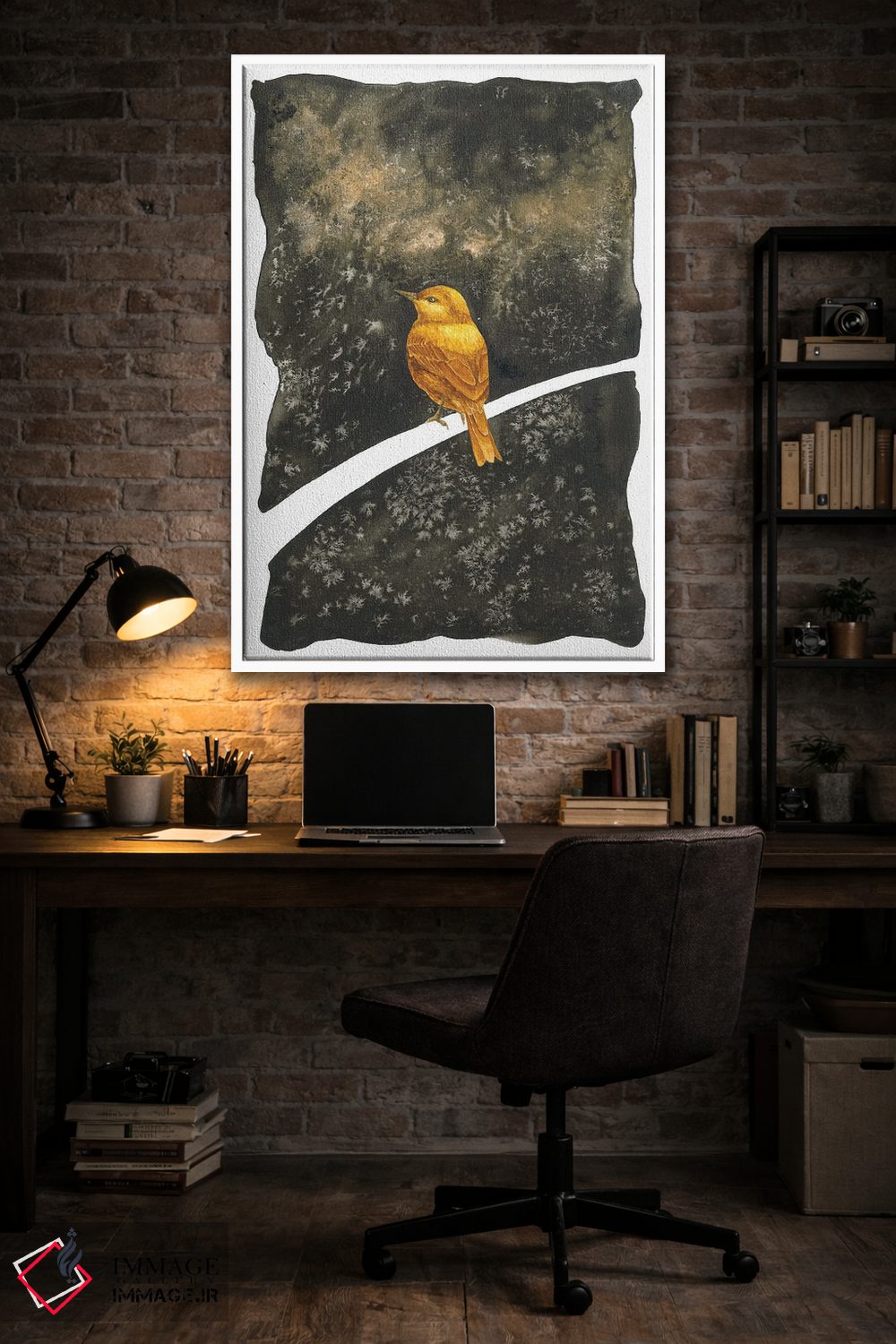 تابلو دکوراتیو خواب دیدن پرنده طلایی اثر کارینا دانیلچوک - D4W