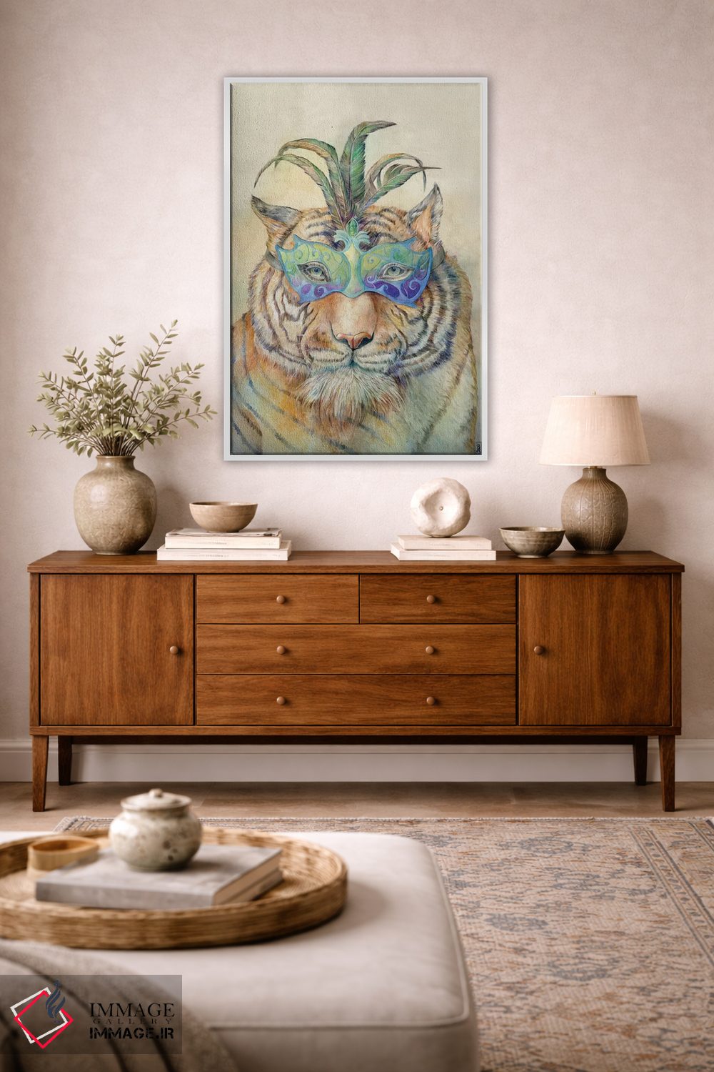 تابلو دکوراتیو ببر نقاب دار اثر براندون کیهنر - D2W