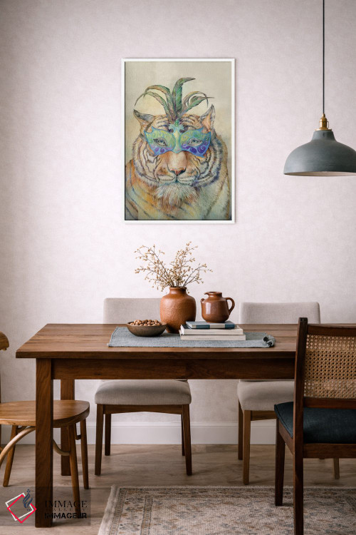 تابلو دکوراتیو ببر نقاب دار اثر براندون کیهنر - D6W