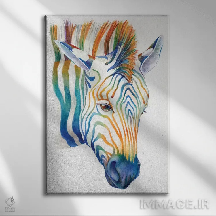 تابلو دکوراتیو گورخر اثر براندون کیهنر - نمای روبهرو روی دیوار