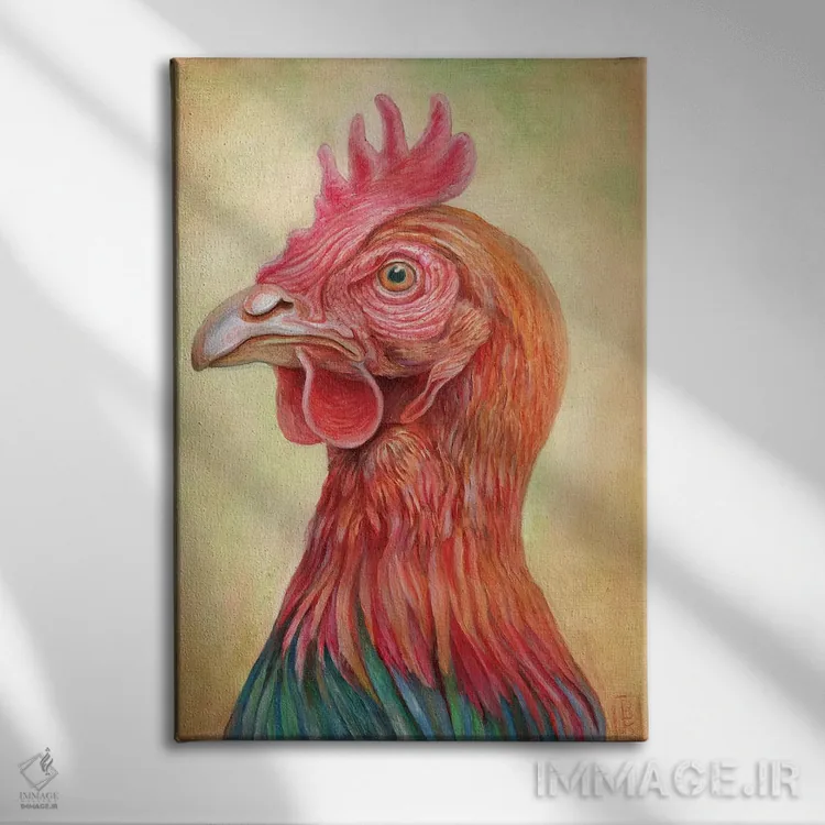 تابلو دکوراتیو مرغ اثر براندون کیهنر - نمای روبهرو روی دیوار