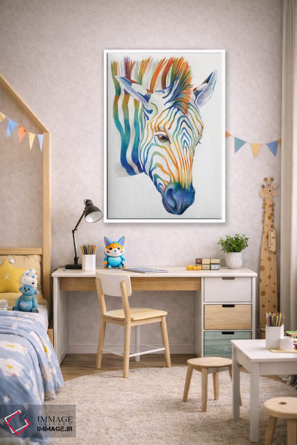 تابلو دکوراتیو گورخر اثر براندون کیهنر - D1W