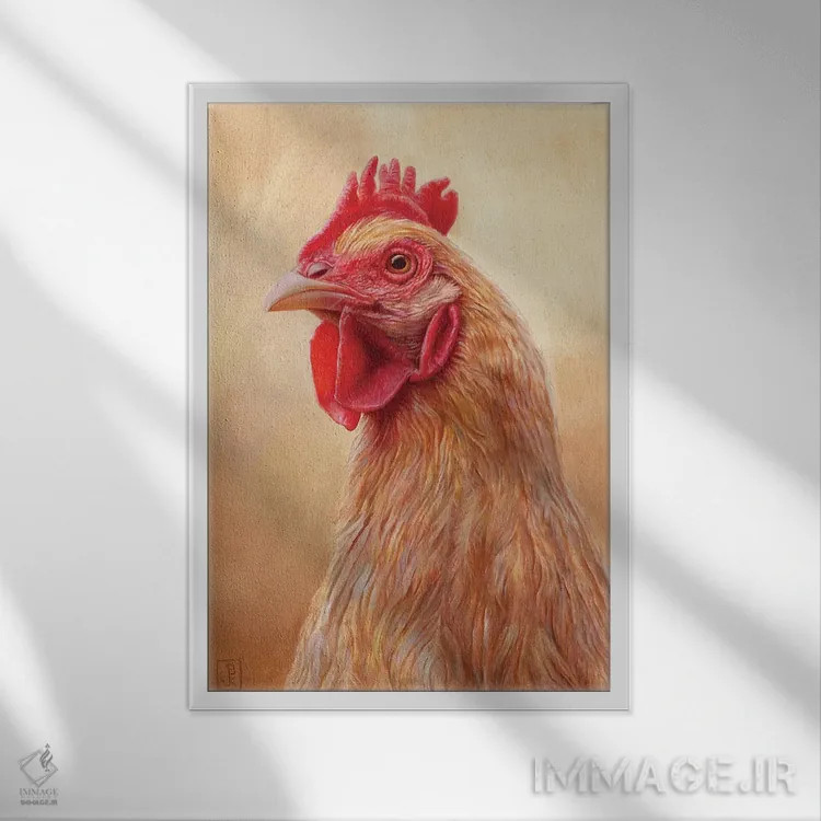 تابلو دکوراتیو هیلدی اثر براندون کیهنر - نمای قابدار سفید