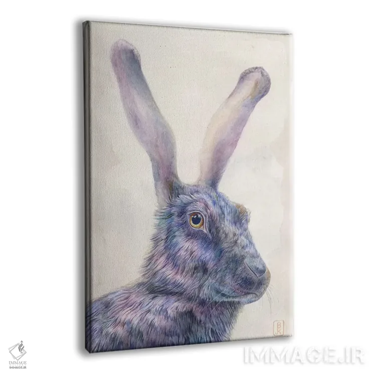 تابلو دکوراتیو خرگوش سیاه اثر براندون کیهنر - نمای پرسپکتیو محصول