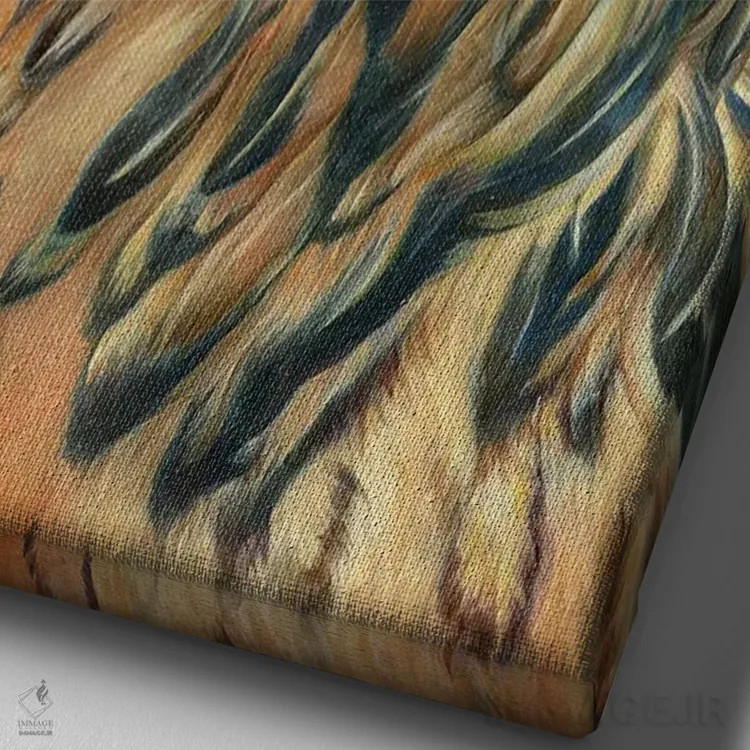 تابلو دکوراتیو ایگی اثر براندون کیهنر - نمای نزدیک بافت بوم