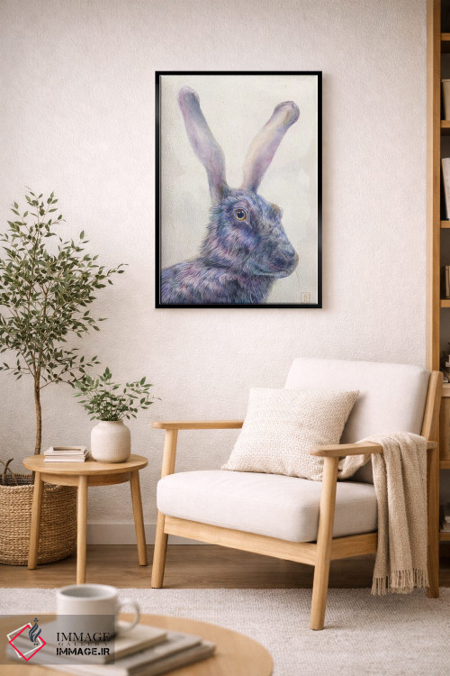 تابلو دکوراتیو خرگوش سیاه اثر براندون کیهنر - D2B