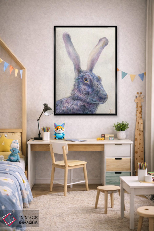 تابلو دکوراتیو خرگوش سیاه اثر براندون کیهنر - D3B