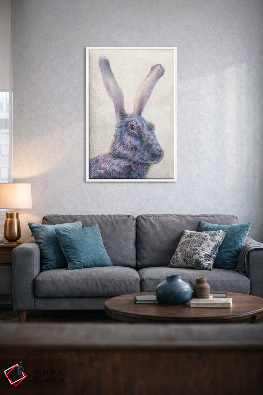تابلو دکوراتیو خرگوش سیاه اثر براندون کیهنر - D5W