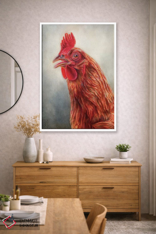 تابلو دکوراتیو مرغ قرمز اثر براندون کیهنر - D1W