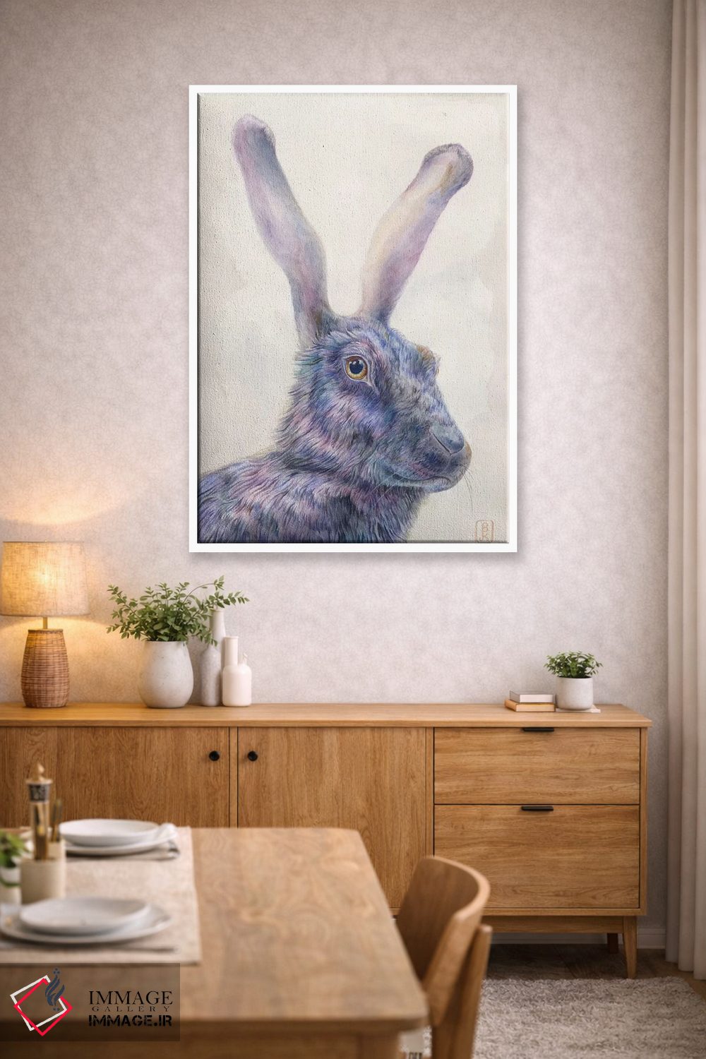 تابلو دکوراتیو خرگوش سیاه اثر براندون کیهنر - D4W