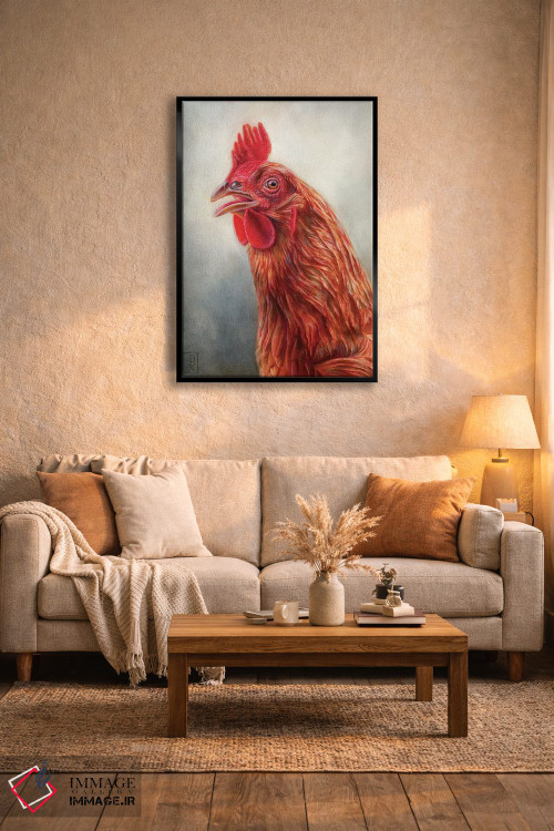 تابلو دکوراتیو مرغ قرمز اثر براندون کیهنر - D5B
