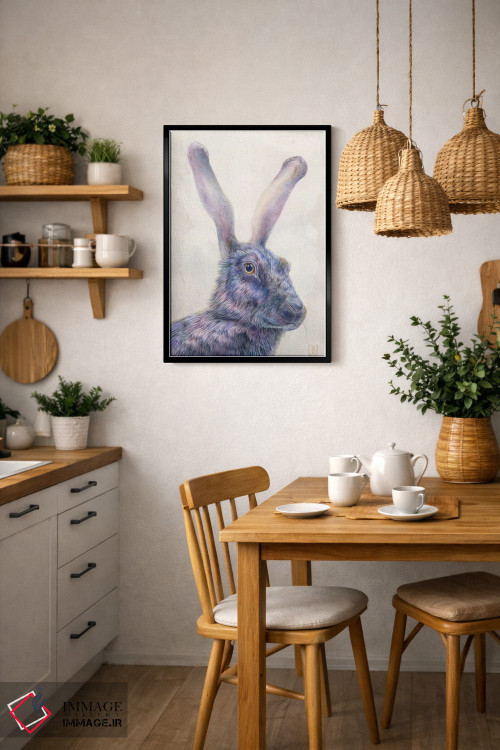تابلو دکوراتیو خرگوش سیاه اثر براندون کیهنر - D6B
