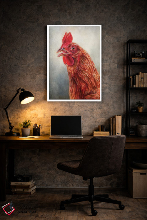 تابلو دکوراتیو مرغ قرمز اثر براندون کیهنر - D6W
