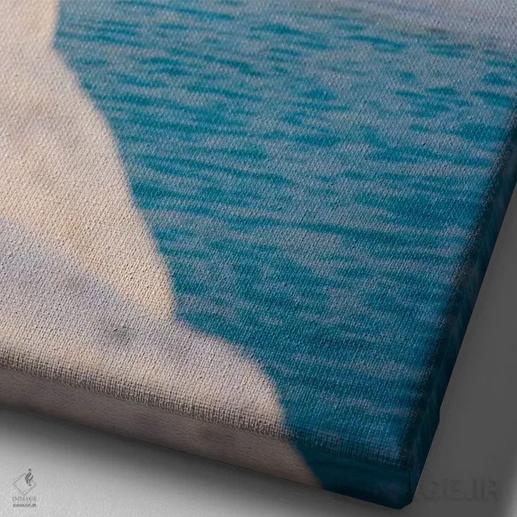 تابلو دکوراتیو دختر جوان روی تراورتن های پاموکاله، ترکیه اثر کرن سو - نمای نزدیک بافت بوم