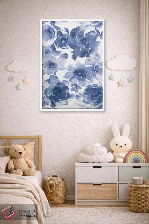 تابلو مدرن بهار نیلی I اثر کلسی موریس - D3W