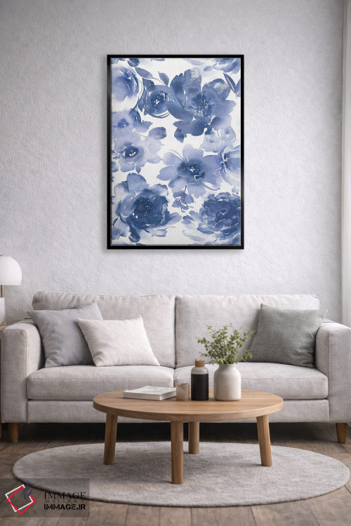 تابلو مدرن بهار نیلی I اثر کلسی موریس - D4B