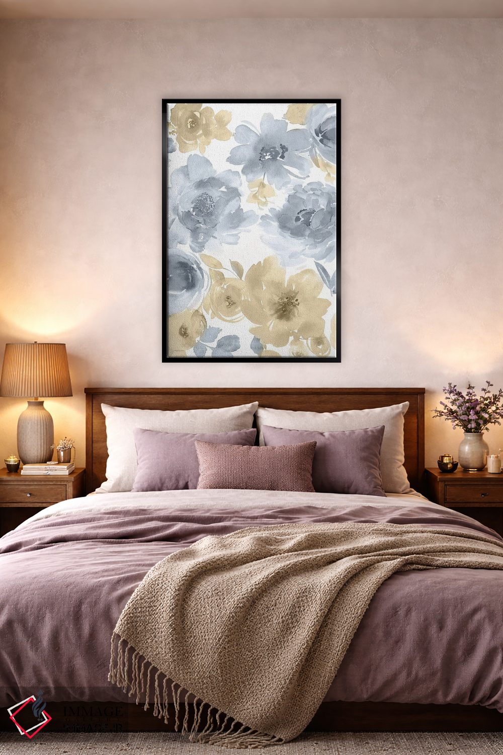 تابلو مدرن بهار قهوه ای روشن و خاکستری II اثر کلسی موریس - D3B