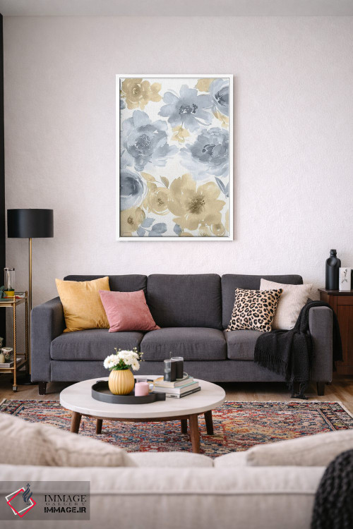 تابلو مدرن بهار قهوه ای روشن و خاکستری II اثر کلسی موریس - D2W