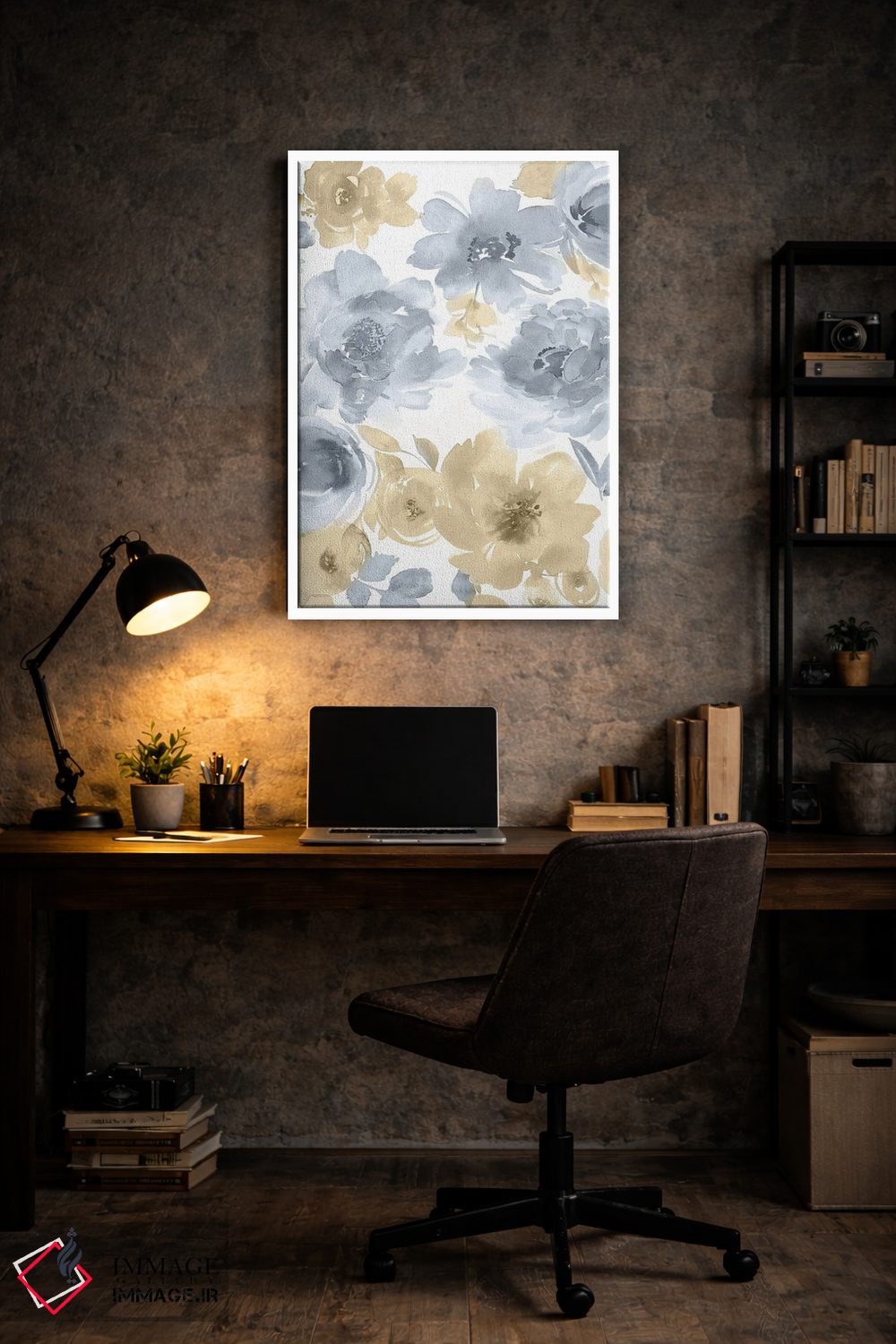 تابلو مدرن بهار قهوه ای روشن و خاکستری II اثر کلسی موریس - D5W