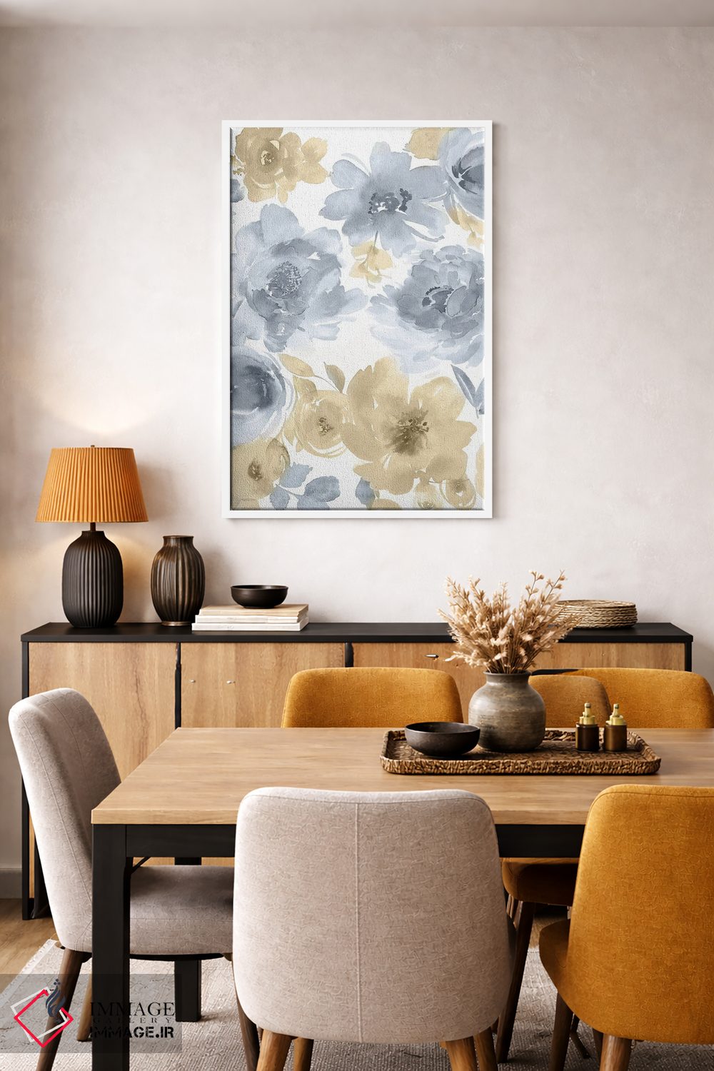 تابلو مدرن بهار قهوه ای روشن و خاکستری II اثر کلسی موریس - D4W