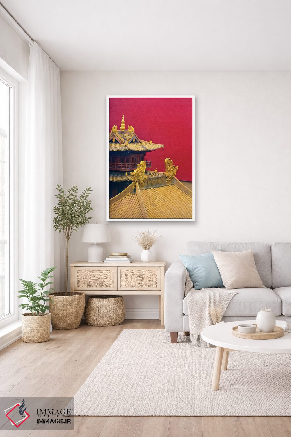 تابلو دکوراتیو جزئیات معماری معبد جینگان، شانگهای، چین اثر کرن سو - D2W