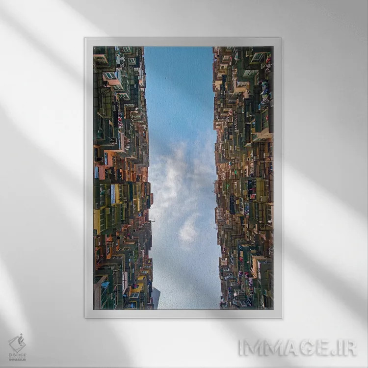 تابلو دکوراتیو Hong Kong, China,کاخ مانتین در کواری بی، هنگ کنگ، چین اثر کرن سو - نمای قابدار سفید