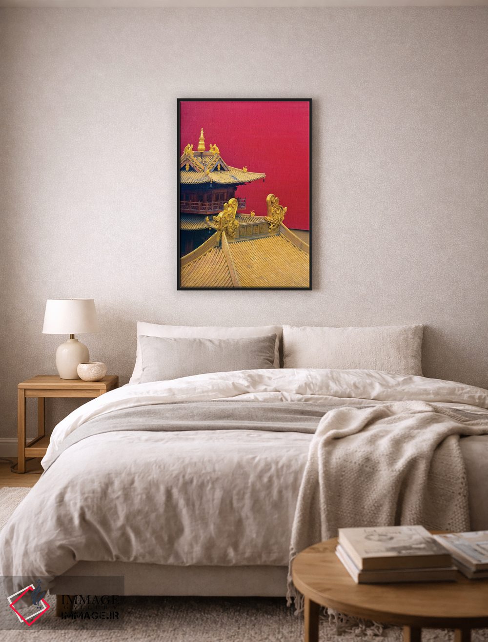 تابلو دکوراتیو جزئیات معماری معبد جینگان، شانگهای، چین اثر کرن سو - D6B