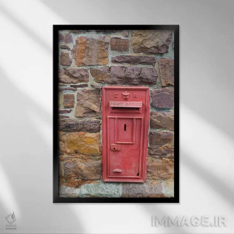 تابلو دکوراتیو Simon's Town, South Africa,صندوق پستی در شهر قدیمی، سایمونز تاون… اثر کرن سو - نمای قابدار مشکی