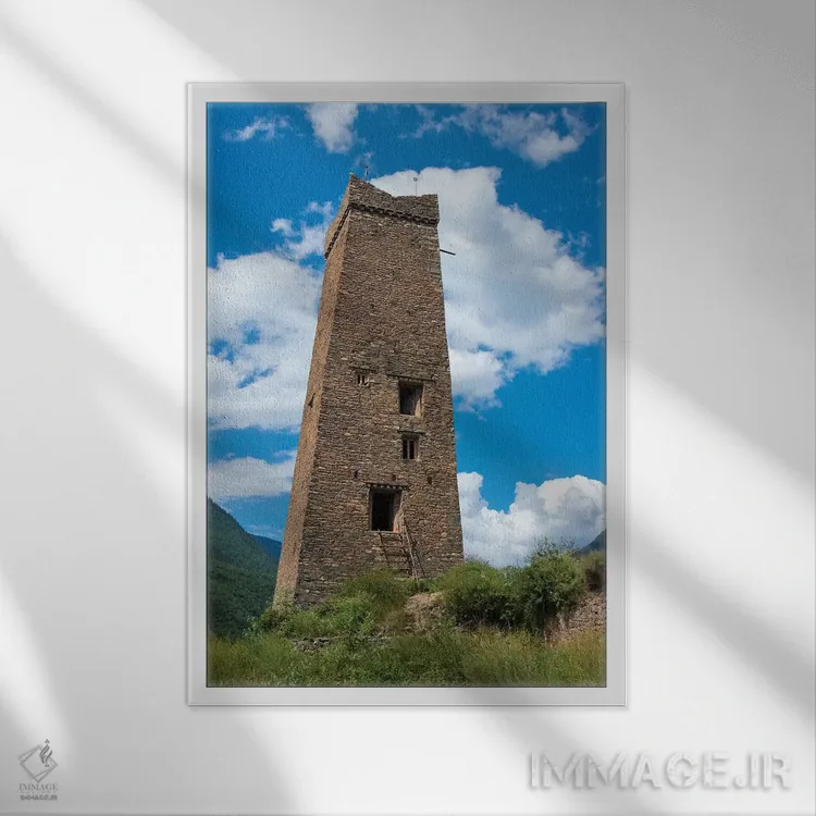 تابلو دکوراتیو Ngawa Tibetan and Qiang Autonomous Prefecture,برج مراقبت خانه تب… اثر کرن سو - نمای قابدار سفید