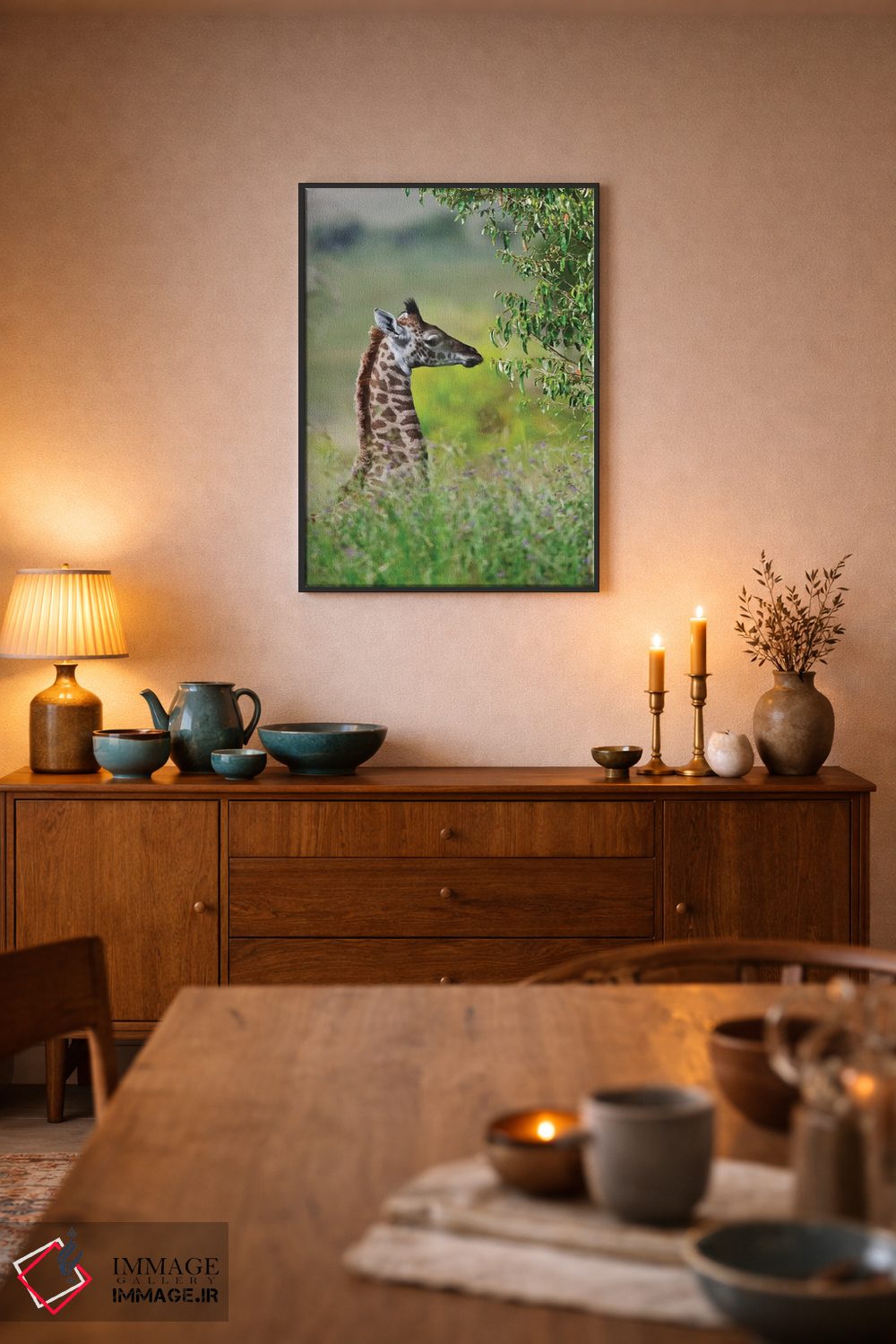 تابلو دکوراتیو Maasai Mara National Reserve, Kenya,زرافه بچه، پارک ملی ماسایی م… اثر کرن سو - D6B