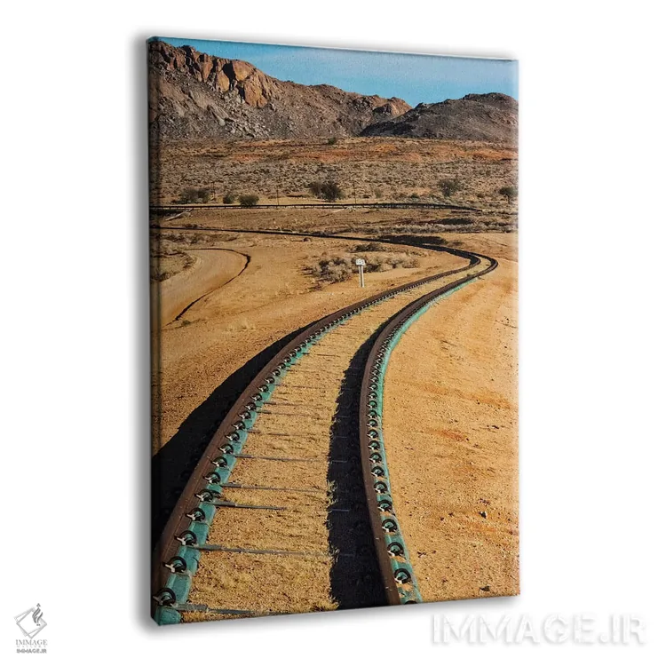تابلو دکوراتیو Karas Region, Namibia,خط آهن عبوری از صحرای جنوبی نامیب، منطقه ک… اثر کرن سو - نمای پرسپکتیو محصول